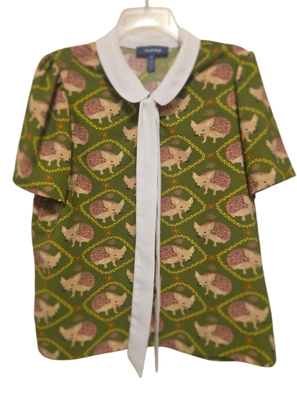 Modcloth Blouse Hedgehog with Pussybow XL - Picture 10 of 10